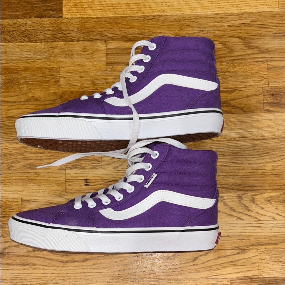 Vans Purple High-Top Sneakers size 7.5